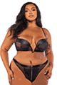 大きいサイズのブラ、パンティー Roma Costume LRBLI699Q