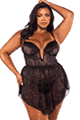 大きいサイズのブラ、パンティー Roma Costume LRBLI714Q