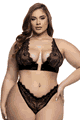 大きいサイズのブラ、パンティー Roma Costume LRBLI808Q